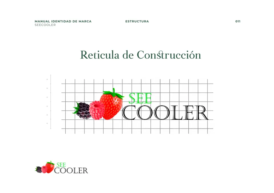 Retícula de construcción del logo de SeeCooler