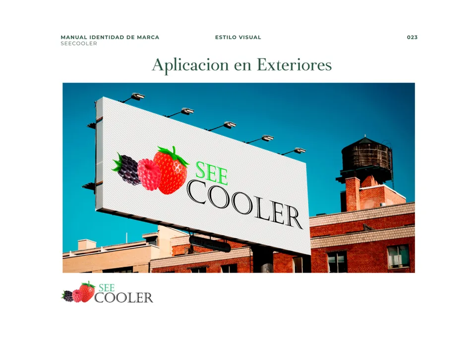 Aplicación de la marca en exteriores