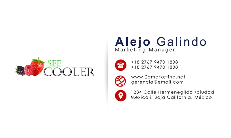 Frente de la tarjeta de presentación de SeeCooler
